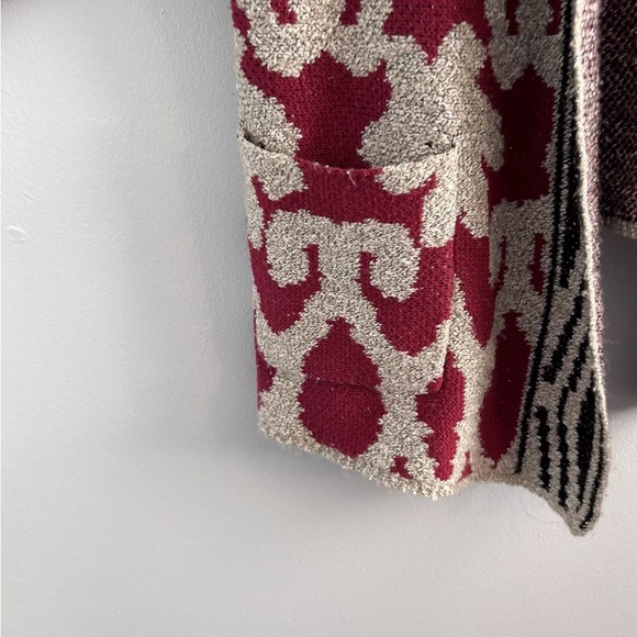 Lucky Brand Open Cardigan Women’s Small Sequoia Intarsia Shawl Sweater Kimono - Picture 7 of 7